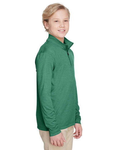 Team 365 Youth Zone Sonic Heather Performance Quarter-Zip Pullolver TT31HY #colormdl_Sport Forest Heather