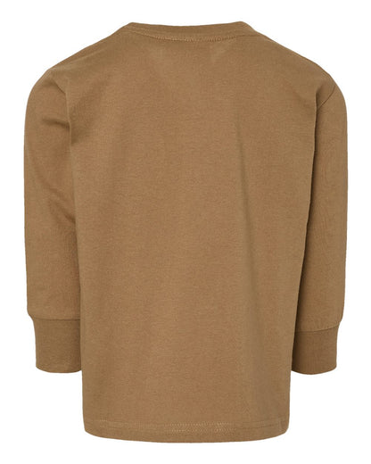 Rabbit Skins Toddler Fine Jersey Long Sleeve Tee 3302 #color_Coyote Brown