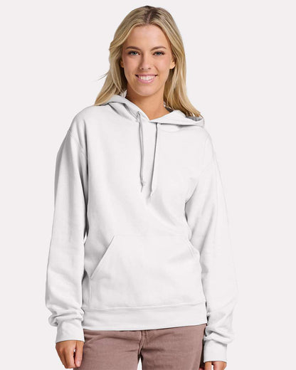 JERZEES Unisex Ultimate CVC Hooded Sweatshirt IC49MR #colormdl_White