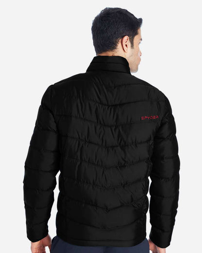 Spyder Men's Pelmo Insulated Puffer Jacket 187333 #colormdl_Black/ Red