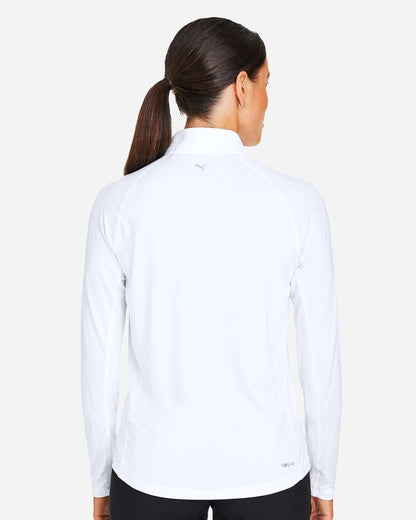 Puma Golf Women's You-V Quarter-Zip Pullover 625902 #colormdl_White Glow