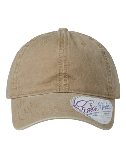 Infinity Her Women's Pigment-Dyed with Fashion Undervisor Cap CASSIE #color_Khaki/ Camo