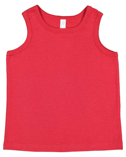 Rabbit Skins Toddler Fine Jersey Tank 3323 #color_Red