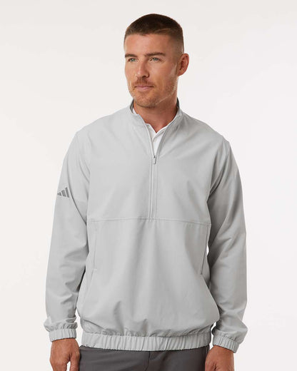 Adidas Men's Stretch Woven Half-Zip Pullover A705 #colormdl_Grey One