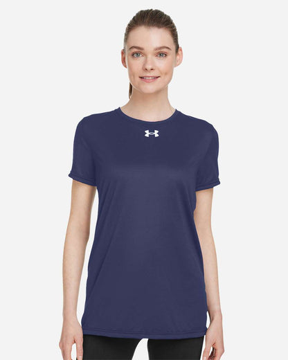 Under Armour Women's Team Tech™ T-Shirt 1376847 #colormdl_Midnight Navy/ White