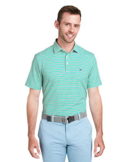 vineyard vines Men's Heathered Winstead Sankaty Polo G011145 #colormdl_Antigua Green