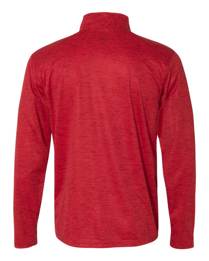 Badger Tonal Blend Quarter-Zip Pullover 4172 #color_Red Tonal Blend