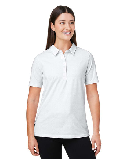 Devon & Jones Women's Crownlux Performance® Geo Polo DG101W #colormdl_White/ Silver