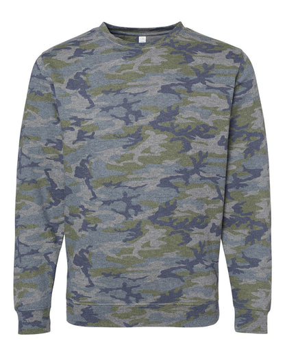LAT Unisex Elevated Fleece Crewneck Sweatshirt 6925 #color_Vintage Camo