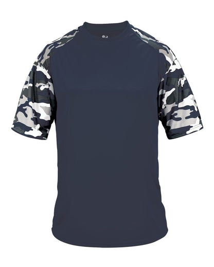 Badger Camo Sport T-Shirt 4141 #color_Navy/ Navy Camo