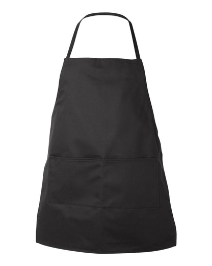 Liberty Bags Two-Pocket Butcher Apron 5502 #color_Black