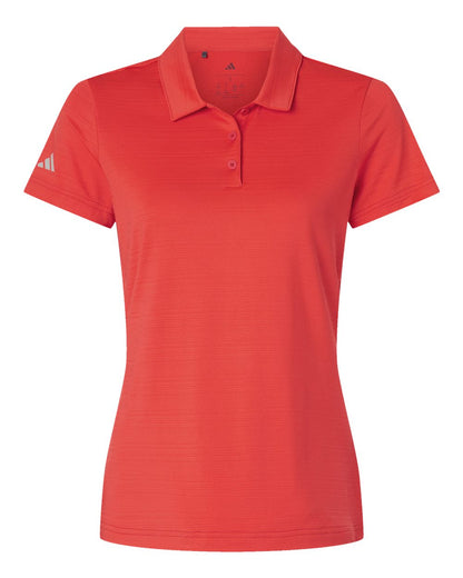 Adidas Women's Textured Stripe Polo A707 #color_Bright Red