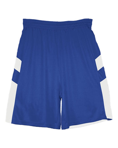 Alleson Athletic Youth B-Pivot Rev. Shorts 2266 #color_Royal/ White