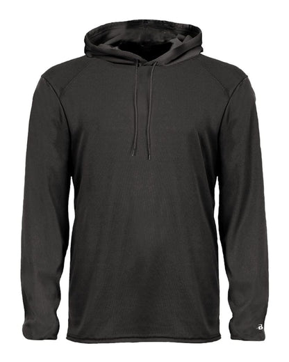 Badger B-Core Hooded Long Sleeve T-Shirt 4105 #color_Black