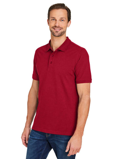 Harriton Men's Valiant Cotton Snag Protect Polo M205 #colormdl_Red