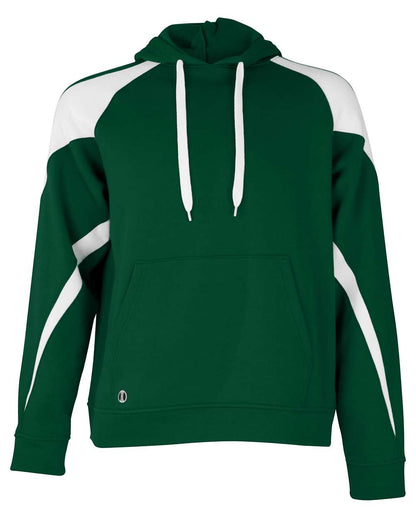 Holloway Unisex Athletic Fleece Prospect Hooded Sweatshirt 229546 #color_Forest/ White