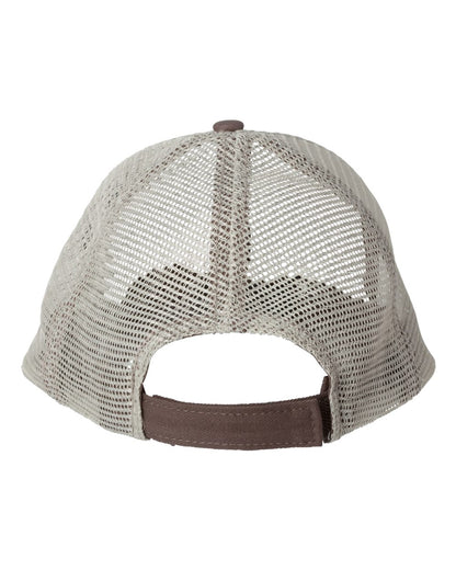 Valucap Bio-Washed Trucker Cap AH80 #color_Brown/ Khaki