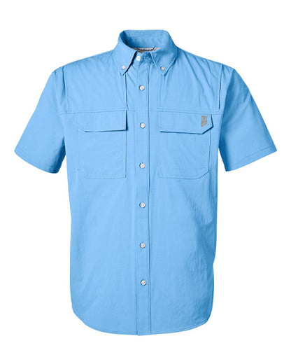 HUK Men's Creekbed Short Sleeve Shirt H150183 #color_Marolina Blue