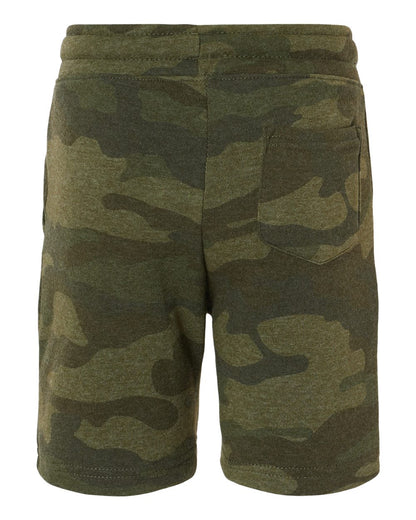 Independent Trading Co. Toddler Lightweight Special Blend Fleece Shorts PRM11SRT #color_Forest Camo Heather