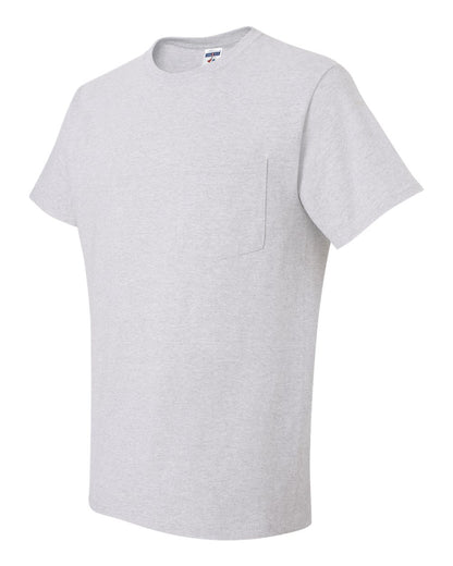 JERZEES Unisex Dri-Power® 50/50 Pocket T-Shirt 29MPR #color_Ash
