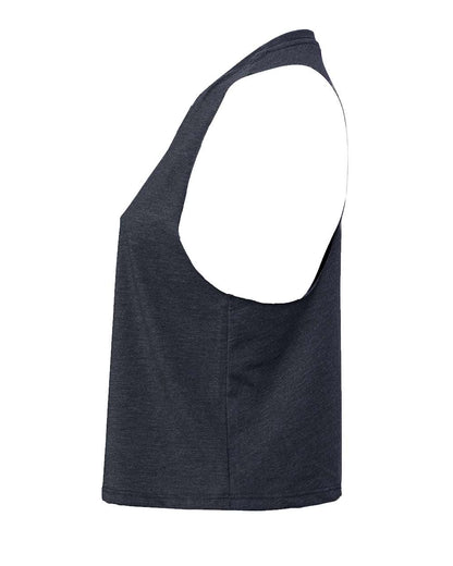 BELLA + CANVAS Women's Racerback Crop Tank 6682 #color_Heather Navy