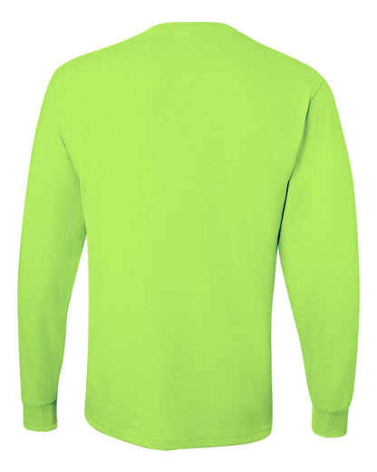 JERZEES Men's Dri-Power® Long Sleeve 50/50 T-Shirt 29LSR #color_Safety Green