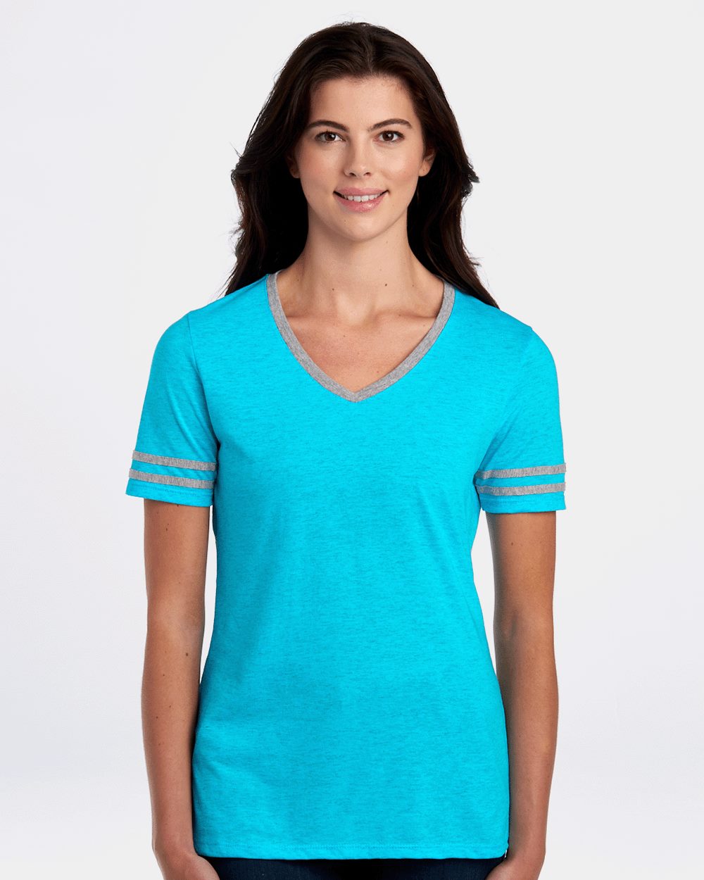 JERZEES Women's Varsity Triblend V-Neck T-Shirt 602WVR