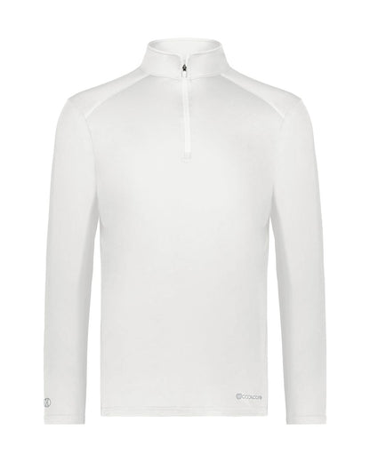 Holloway Men's CoolCore® Quarter-Zip Pullover 222140 #color_White