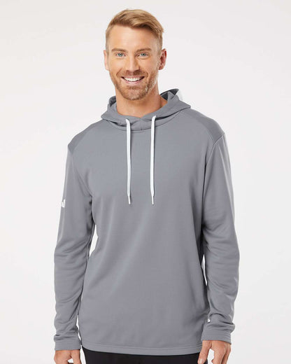Adidas Men's Textured Mixed Media Midweight Hooded Sweatshirt A530 #colormdl_Grey Three