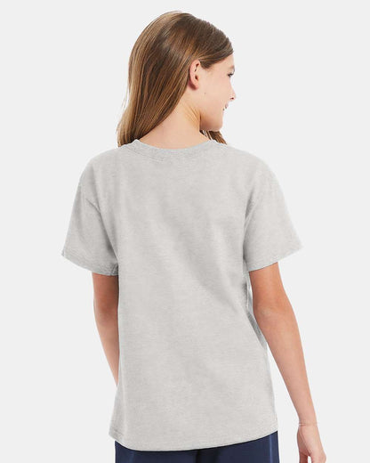 Hanes Essential-T Youth T-Shirt 5480 #colormdl_Ash