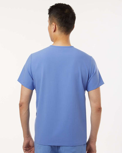 Jaanuu Men's Platt 3-Pocket Scrub V-Neck Top M10002 #colormdl_Ceil Blue