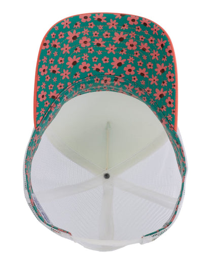 Infinity Her Women's Foam Trucker Cap ROSIE #color_Ivory/ Sherbert/ White/ Floral