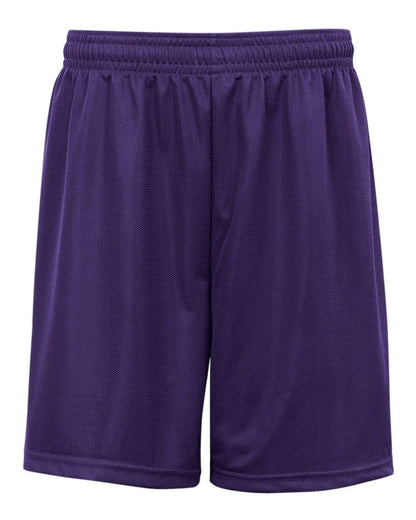 Badger Youth Mini Mesh 6'' Inseam Shorts 2237 #color_Purple