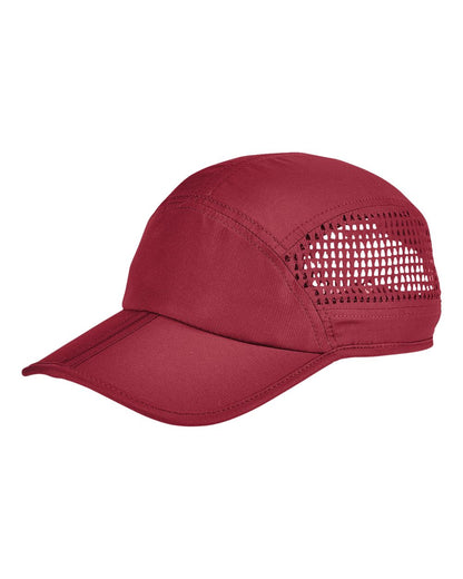 Big Accessories Foldable Bill Performance Cap BA657 #color_Red