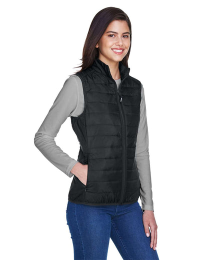 CORE365 Women's Prevail Packable Puffer Vest CE702W #colormdl_Black