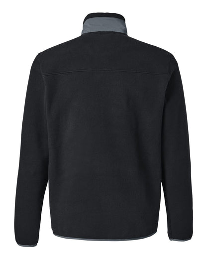 Puma Golf Men's Fleece Quarter-Zip Pullover 628407 #color_Puma Black/ Slate Sky