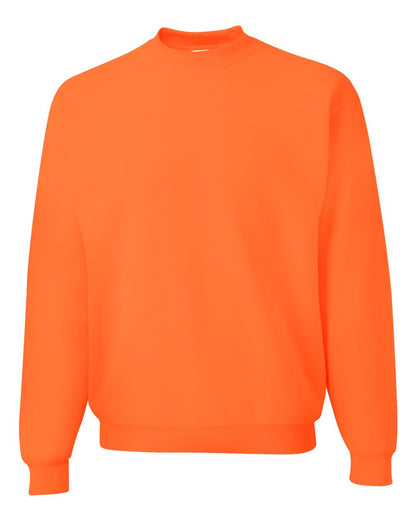 JERZEES Unisex Super Sweats NuBlend® Crewneck Sweatshirt 4662MR #color_Safety Orange
