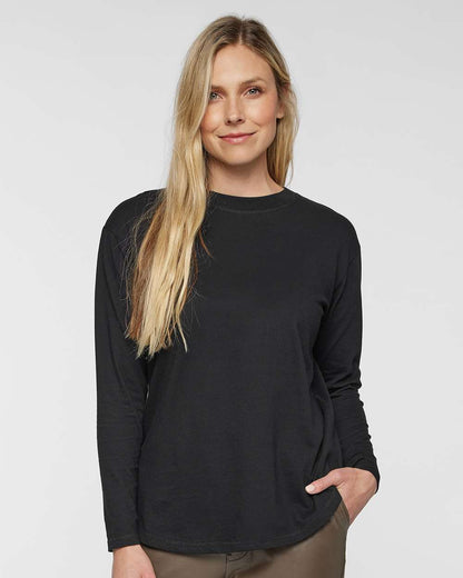 LAT Women's Fine Jersey Long Sleeve Tee 3508 #colormdl_Black