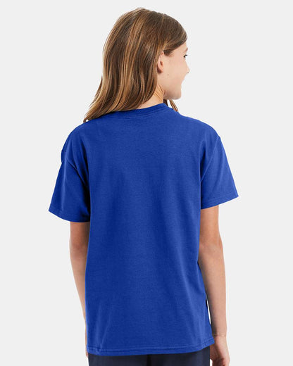 Hanes Authentic Youth T-Shirt 5450 #colormdl_Deep Royal