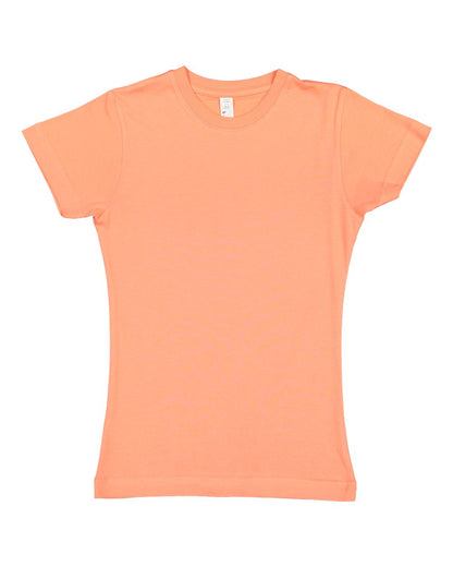 LAT Girls' Fine Jersey Tee 2616 #color_Papaya