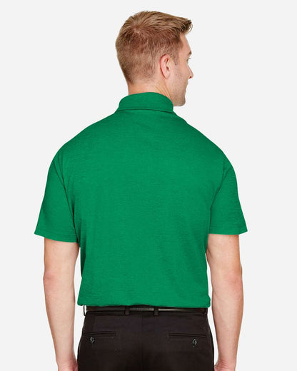 Devon & Jones Men's CrownLux Performance® Address Mélange Polo DG22 #colormdl_Kelly Green Heather