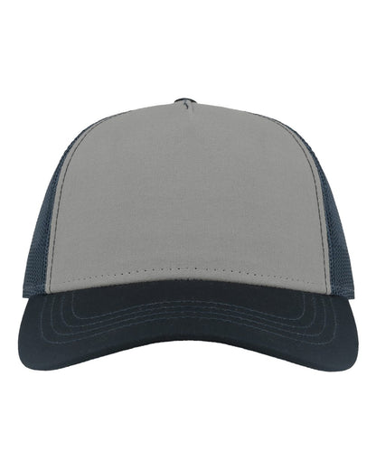 Atlantis Headwear Sustainable Canvas Cap RAPPER #color_Grey/ Navy