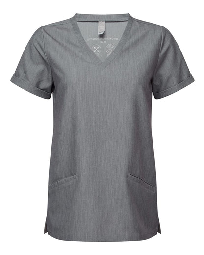 Onna Women's Invincible V-Neck Stretch Scrub Top NN310 #color_Dynamo Grey