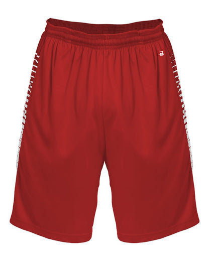 Badger Lineup Shorts 4212 #color_Red