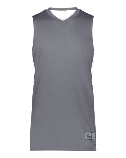 Augusta Sportswear Youth Alley-Oop Reversible Jersey 1167 #color_Graphite/ White