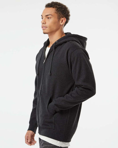 Independent Trading Co. Heavyweight Full-Zip Hooded Sweatshirt IND4000Z #colormdl_Charcoal Heather