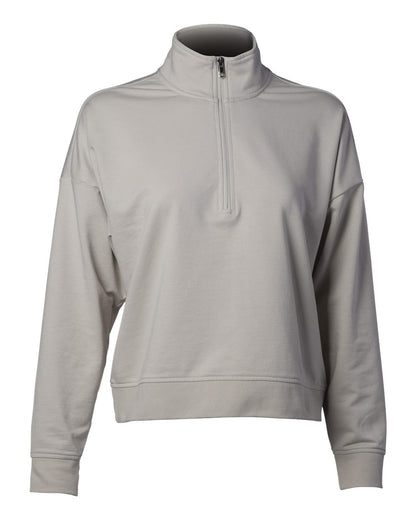 Independent Trading Co. Women's Perform Quarter-Zip Pullover EXP15WPQ #color_Smoke