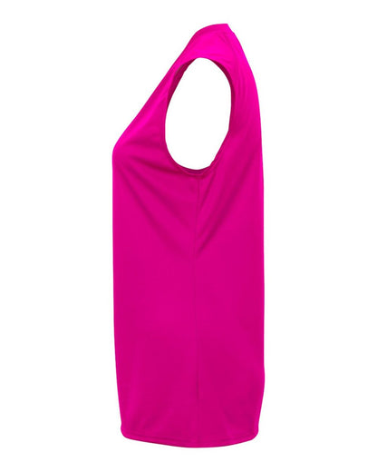 Badger Girls' B-Core Sleeveless T-Shirt 2163 #color_Hot Pink