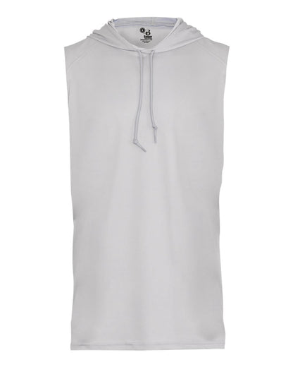 Badger Youth B-Core Sleeveless Hooded T-Shirt 2108 #color_Silver