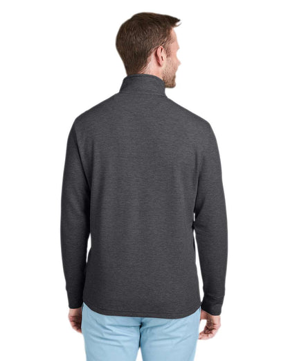 vineyard vines Men's Saltwater Quarter-Zip Pullover K002708 #colormdl_Jet Black/ Charcoal Heather
